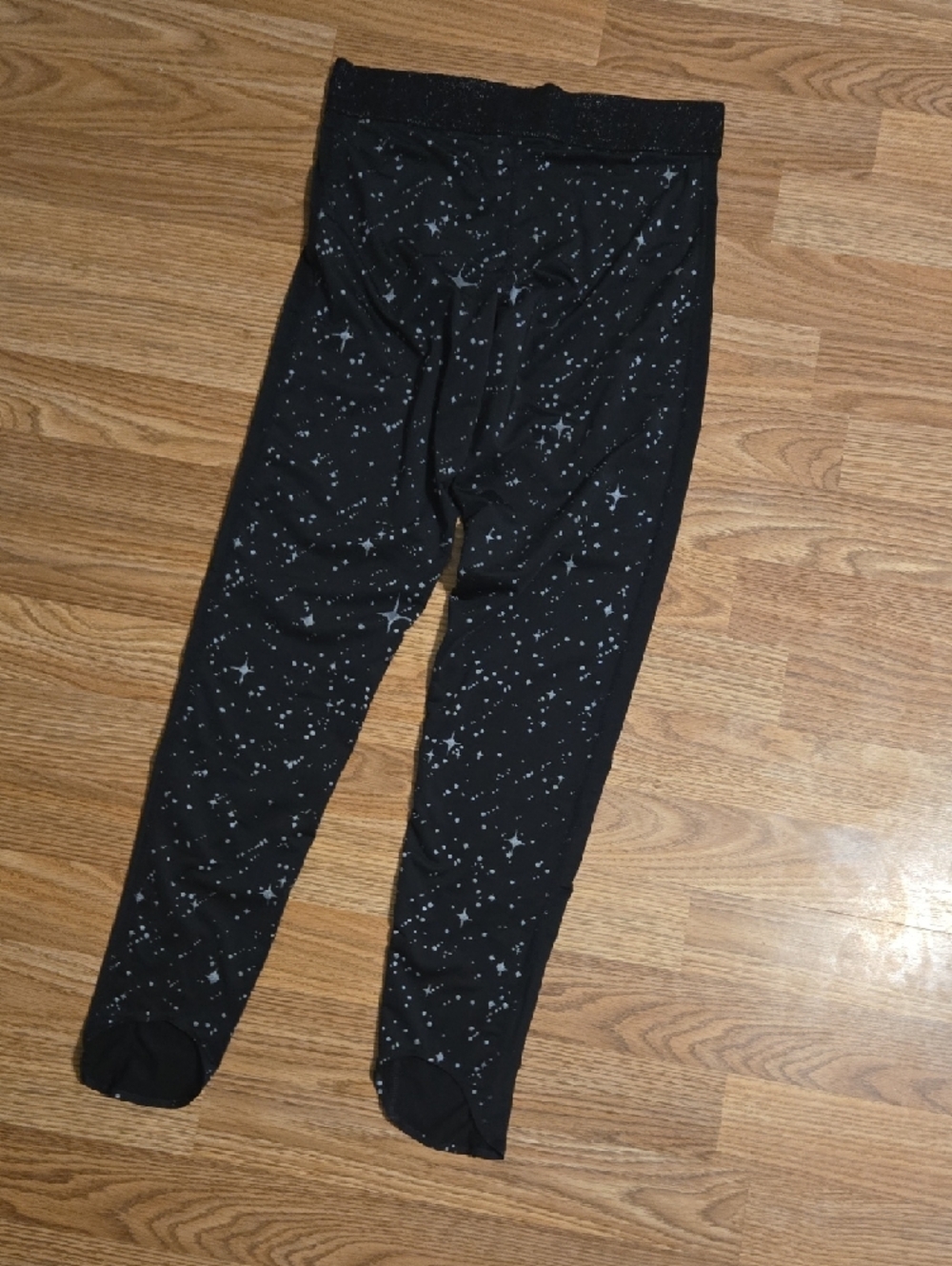Black Star Print Active Leggings - Picture 3 of 3